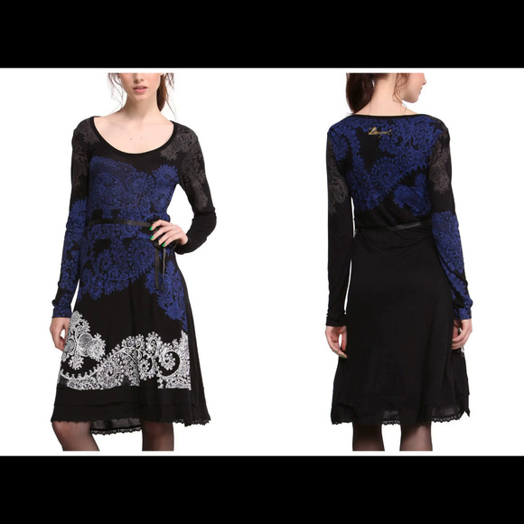 Desigual Anita 48V2164 Womens Dress S/6 Designer - Picture 1 of 8